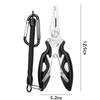 XINSHEYE Fishing Pliers, Multifunctional, Non-Slip, Hook Remover, with Handle Rope, High Performance, Ultra Lightweight, with Ral Cord, Black