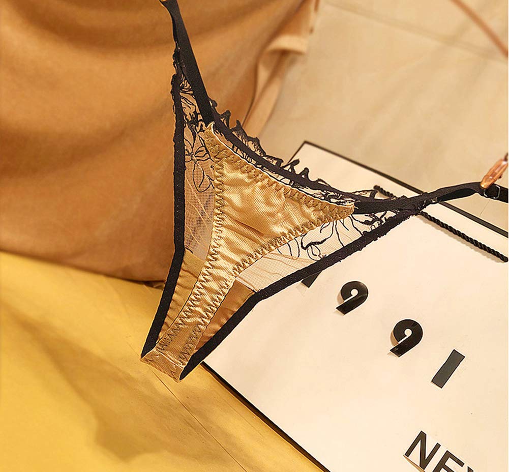 Ksila Sexy Underwear with Line Lace Panties Women's T-Back Panties, Jelly, Women's Panties, Thongs, Underwear, Women's (Free Size, Apricot)