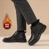2025 autumn and winter casual men's snow boots warm and cold-proof men's boots first layer cowhide British style business casual boots