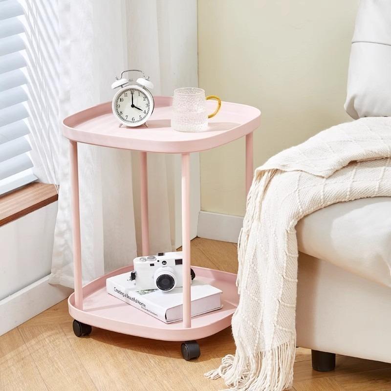 Home Sofa Side Table Movable Bedroom Coffee Table Bedside Shelf Modern Simple Strong Load-bear Suitable Multiple Scenarios