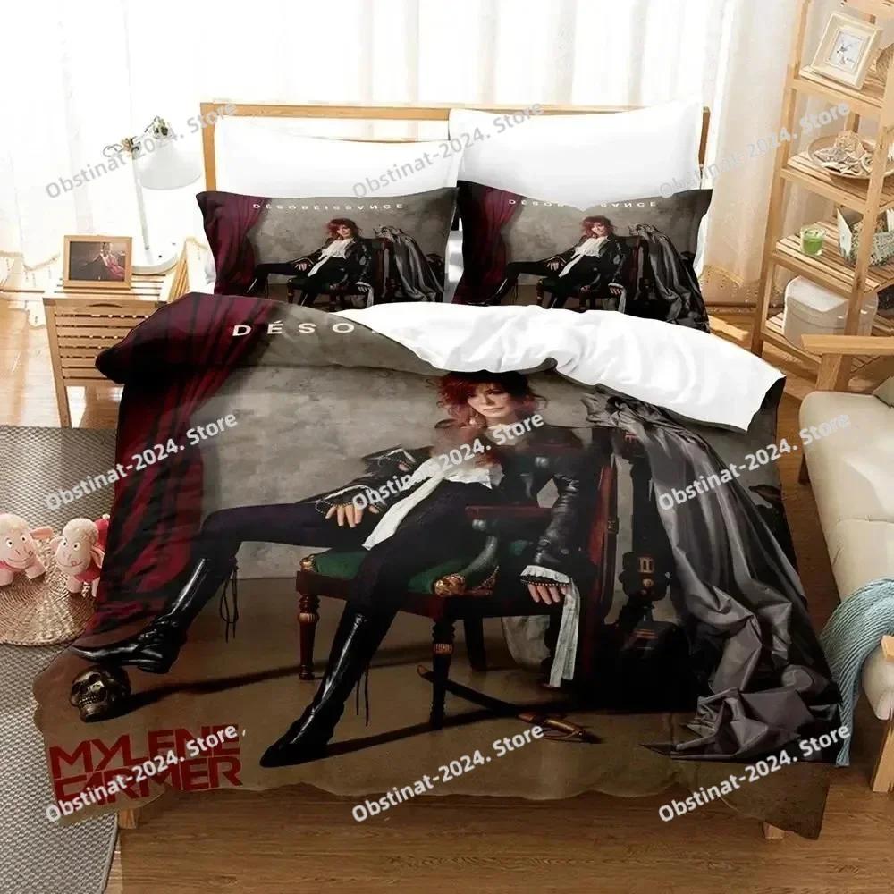 Single Mylene Farmer Bedding Set Duvet Cover Full Queen King Size Pillowcase Bed Printed Bed Set Aldult Kid Bedroom Single Twin