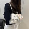 Retro Bag With Flap Closure Pu Material Street Style Daily Use For Students