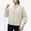 Li Ning Fitness Series Einfarbig Locker Geschnittenes Kapuzensweatshirt Damen Sweatshirt Foam-Khaki AWDT524-2