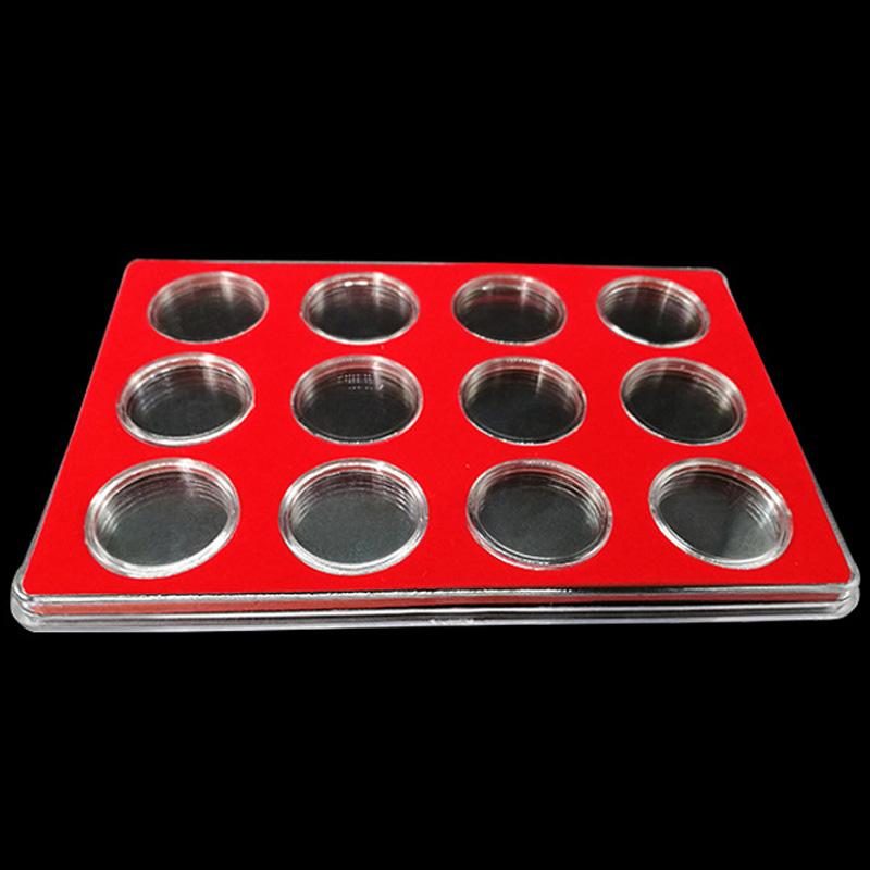 

27mm Protection Coin Collection Case Square Box Display Container Organizer Round Capsule Commemorative Accessories China Mainland