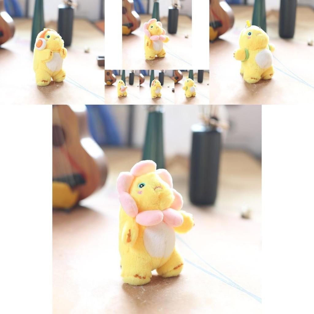Delightful Mini Dinosaur Plush Toy Keychain Soft And Cuddly Cartoon Doll For Bags