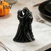 Spooky Gothic Gifts Dancing Grim Reaper Couple Figurine, 3D Printed Hooded Skeleton Dark Style Shelf Decor Statue, Aesthetic Tabletop Decor, Halloween