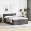 VidaXL Ottoman Bed Frame with Mattress Grey 140x190 Cm Faux Leather, Bed Frame, Upholstered Bed Frame 3311306