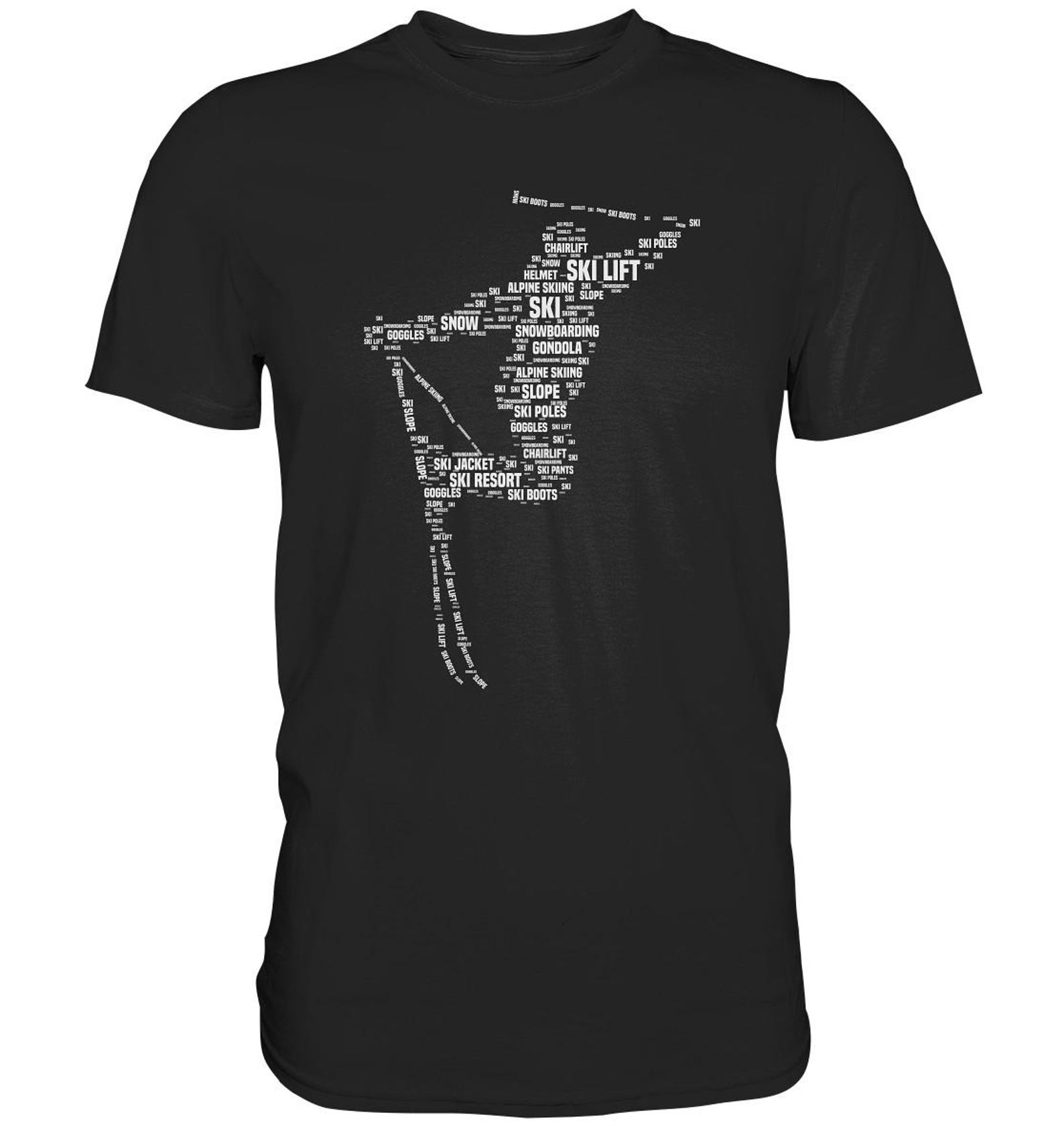 Skier Terms T-Shirt Skis Gift Idea Ski Lift - Premium Shirt XL
