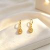 Waterdrop Gold Earrings Women Korean Simple New Style Slimming Daily Versatile Women Elegant Earrings Niche Design