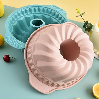 DIY Silicone Charlotte Cake Pan Heat Resistant Round Baking Pan with Handle Easy To Demould Bread Mold Mousse
