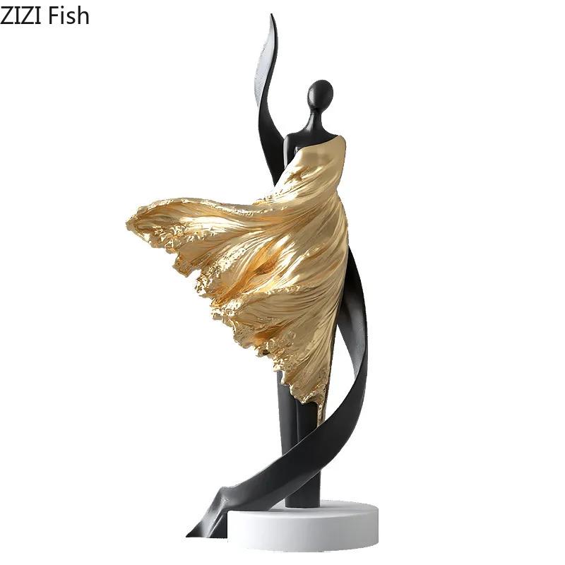 Wind Dancer Creative Figures Statue Abstract Crafts Desk Decoration Ornaments Character Resins Sculpture Room Aesthetic Decor