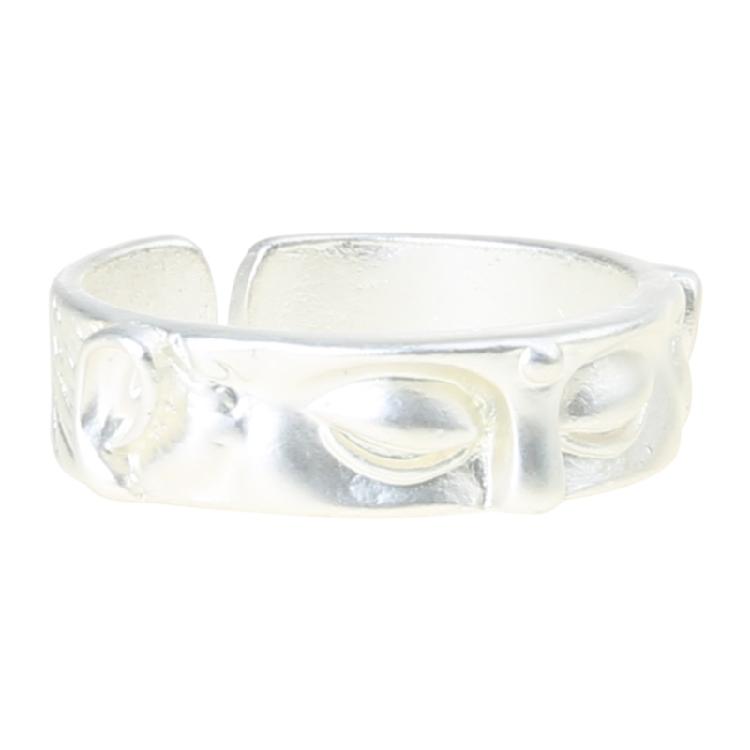 Buddhas Face Rings Finger Rings Decoration Buddhist Open Rings Unisex Jewelry
