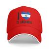 I Love El Salvador El Salvador Flag Baseball Cap Streetwear Hip Hop Hats Spring Women Unisex Outdoor Gym Snapback Cap