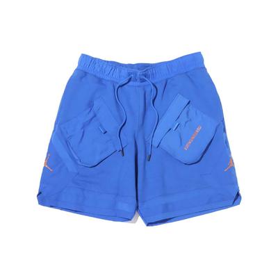 Mehrere Taschen Unifarbene Gerade Bein Sportshorts Herren Unterteile Blau DA7203-480