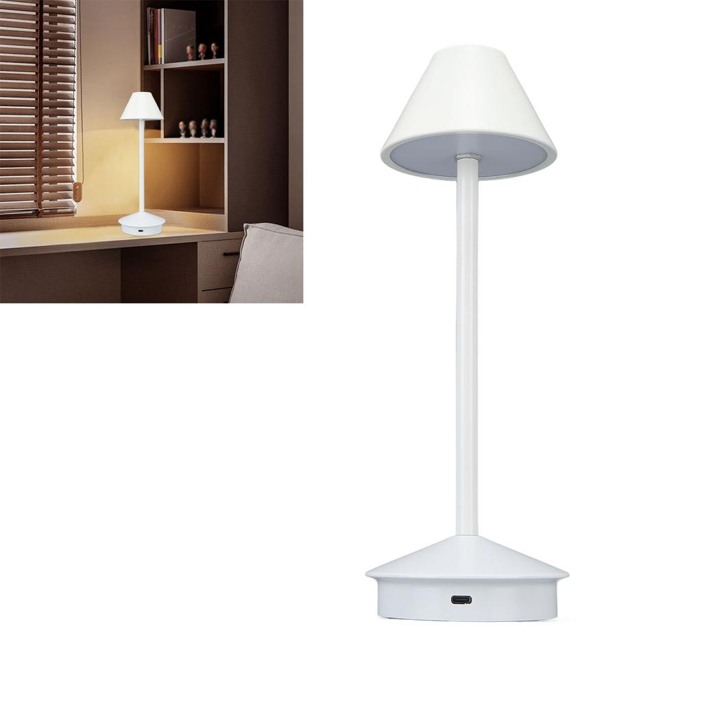 Cordless Table Lamp Modern Iron Art 3 Color Stepless Dimming Portable LED Desk Lamp with Touch Control