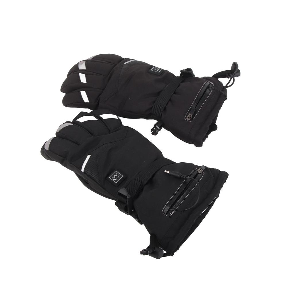 1 Pair Electric Heated Gloves 3 Temperature Setting Battery Powered Rechargeable Heating Thermal Touchscreen Gloves for