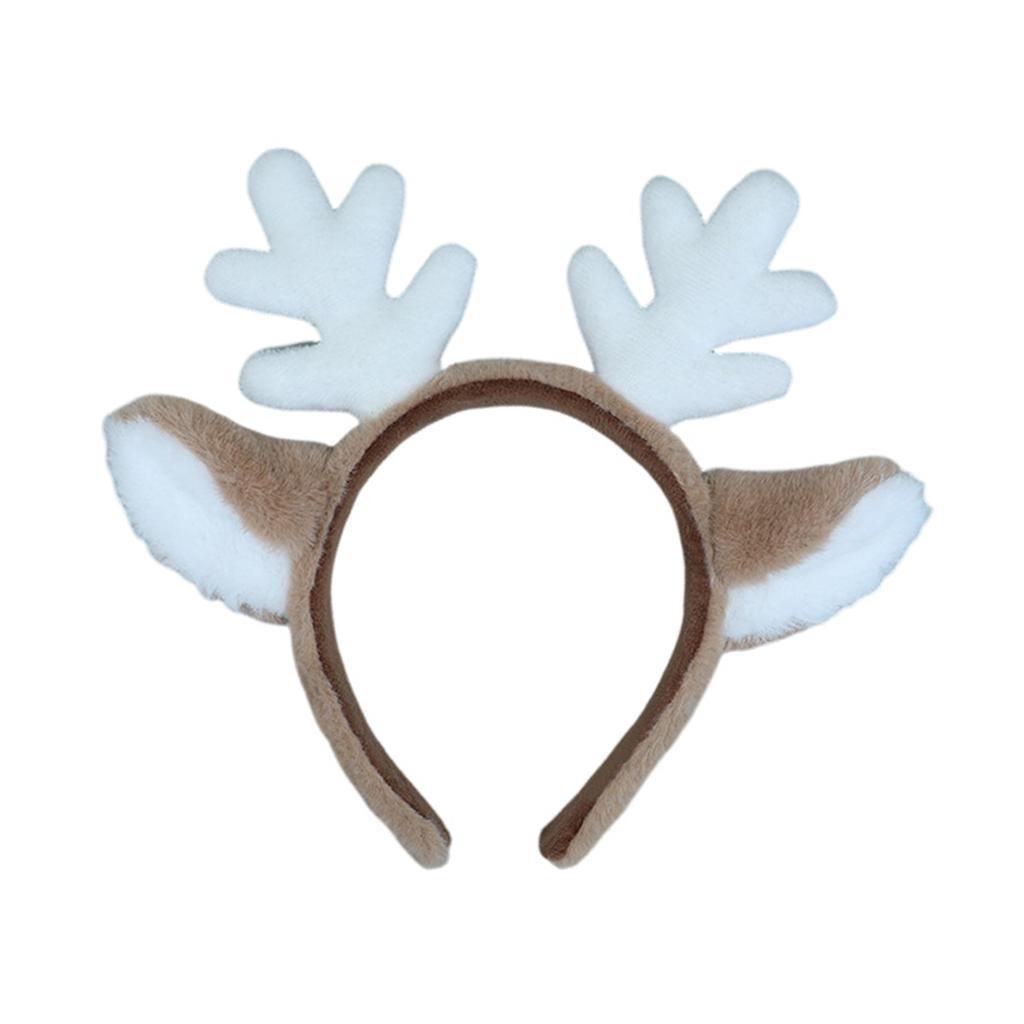 Faixa de Cabelo Fofa de Orelha de Rena de Floco de Neve Acessório de Fantasia de Natal Festa Decoração de Feriado de Natal Faixa de Cabelo da Moda