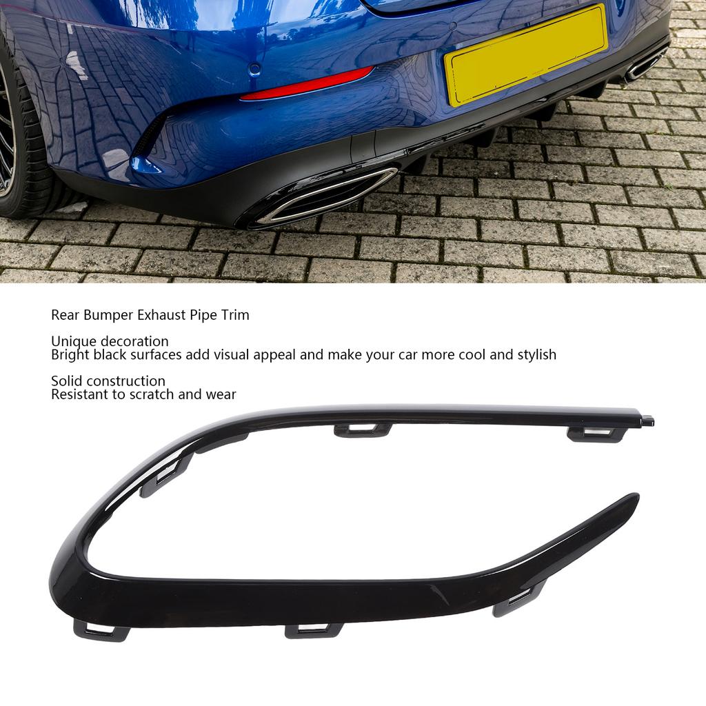 Neue Auto-Heckstoßstange Untere Abdeckung Verzierungen Stilvoll Glänzend Für CLA-Klasse C118 AMG-Line 2020 bis 2025 Heckstoßstange Auspuffrohr Verkleidung