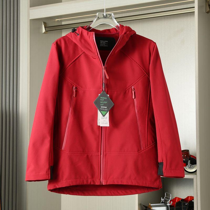 European and American New Style Outdoor Windproof and Water-Resistant Softshell Jacket for Men, Hooded Zip-Up Jacket, Multi-Color Softshell Clothing