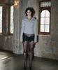 Bunteu Buckle Strap Hood Long Sleeve (Gray)