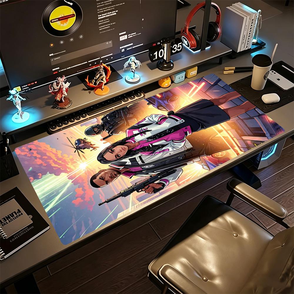 Gta Gaming Mouse Pad Keyboard Pad Ultra-Long Desk Mat Non-Slip Rubber Bottom Suitable for Office Gaming PC Laptop