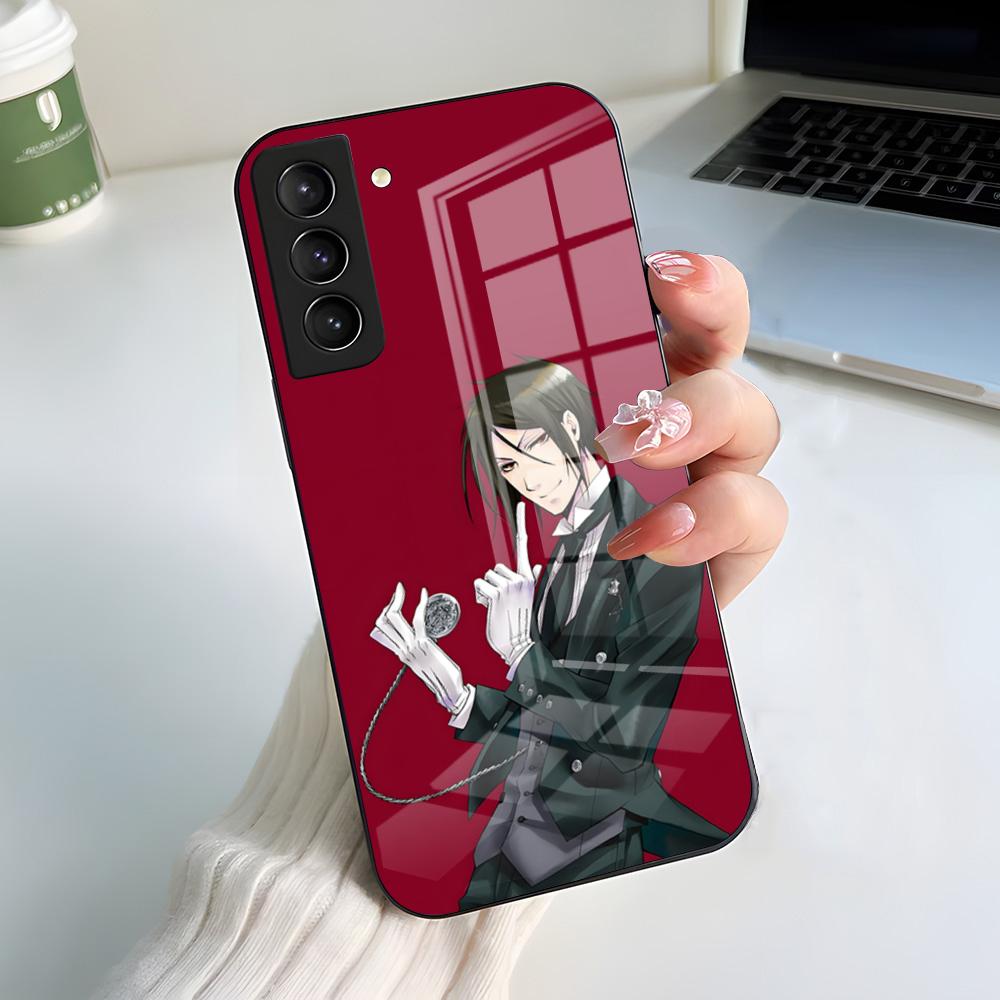Anime Black B-Butler Phone Case For Samsung A56 A36 A26 A16 A15 A25 A35 A55 A14 A34 A24 A54 Glass Case Samsung A32 4G