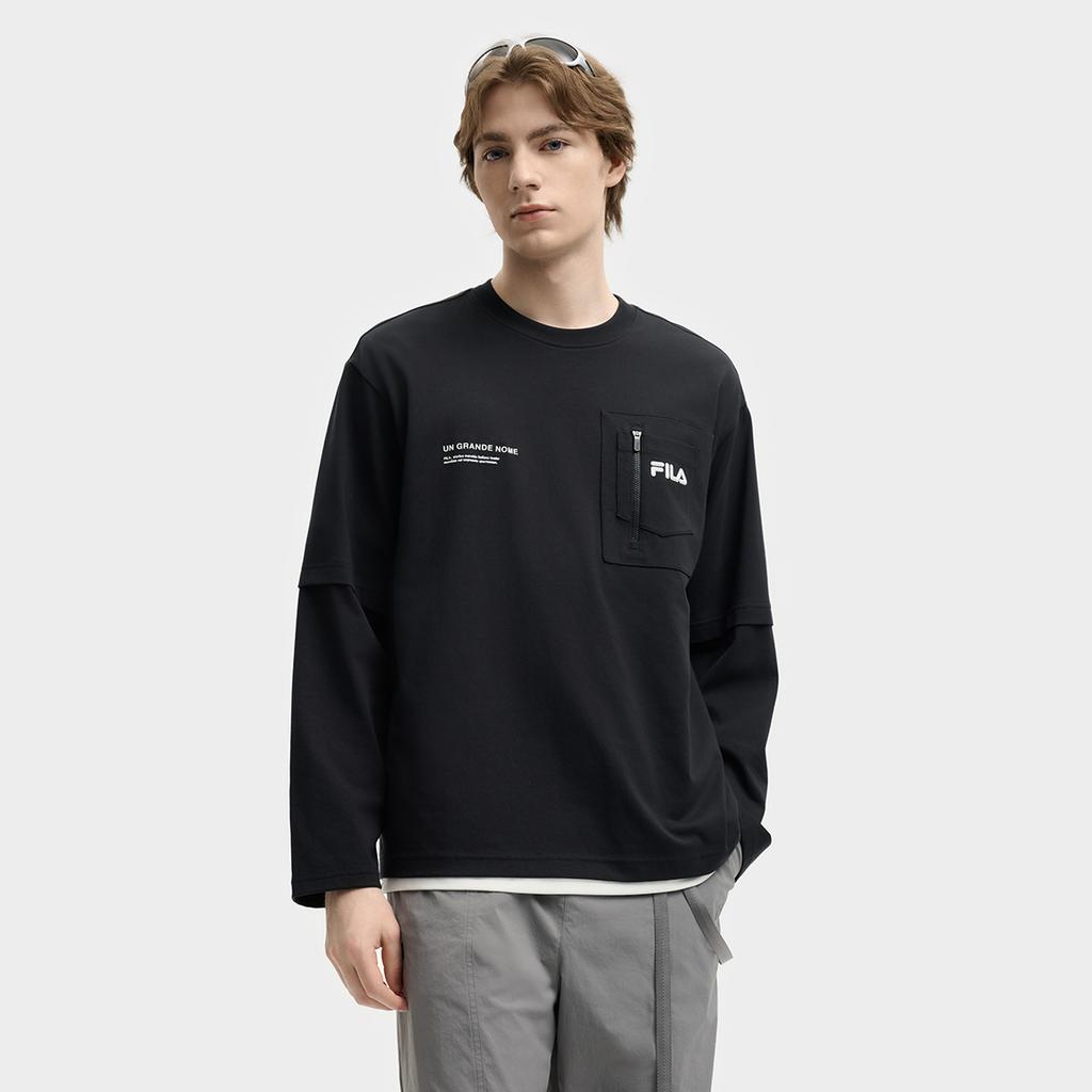 New FILA ORIGINALE T Shirts Men's Jet Black BK F11M539205F-BK