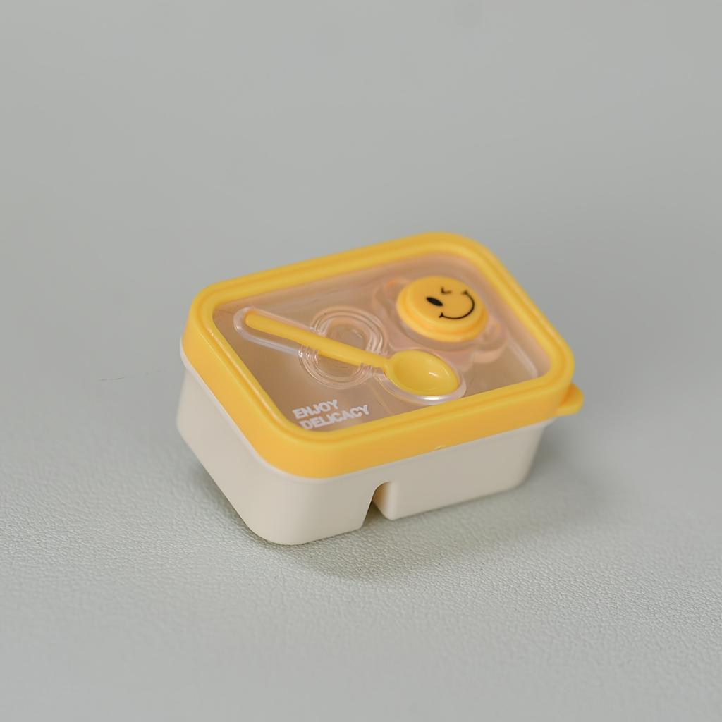 Mini Lunch Box Cute Smile Bneto Dollhouse Home Decorations Mini Food Storage Box Pretend Play Kiitchen Toy Accessories ONLY Box