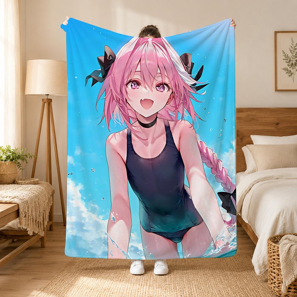 Fate Apocrypha Anime Throw 240G Flannel Blanket, Suitable For Sofas, Beds, Offices,  Exquisite Gift Blankets