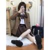 Camellia & Book Academy Style Black Blazer: Petite British School Uniform Outerwear for Women