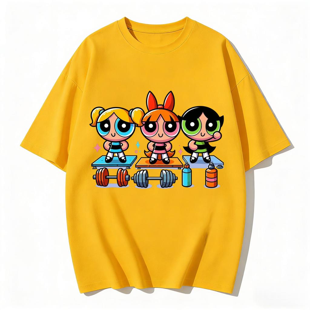 2026 Super Kraftvolle Mädchenbluse Training Streetwear T-Shirts Damen-T-Shirt Klassisches Fitnessstudio Fitness Familien-Passende Outfits Sommer Oberteile