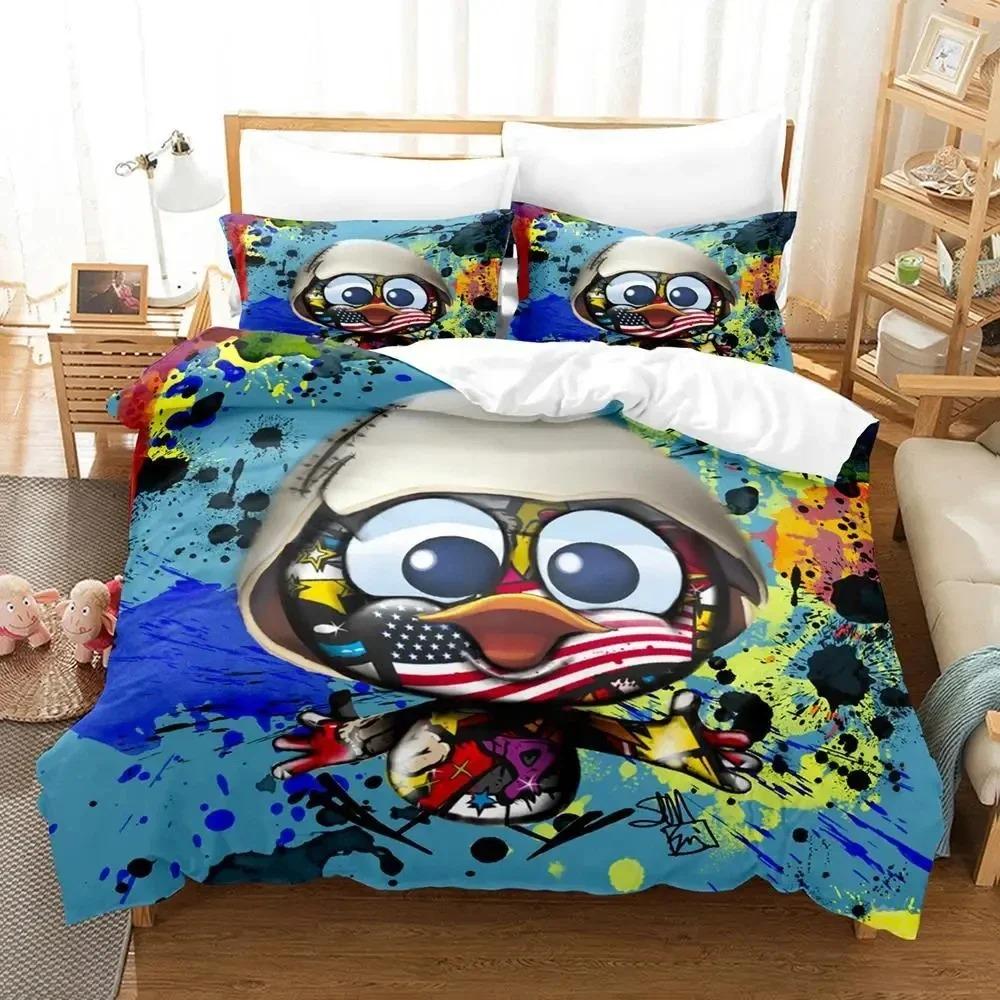 Anime Calimeros Bedding Set Duvet Cover Bed Set Quilt Cover Pillowcase Comforter king Queen Size Boys Adult Bedding Set