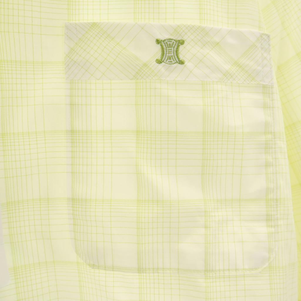 Celine Unused Made In Japan Check Pattern Long Sleeve Room Wear Shirt M Men's Used