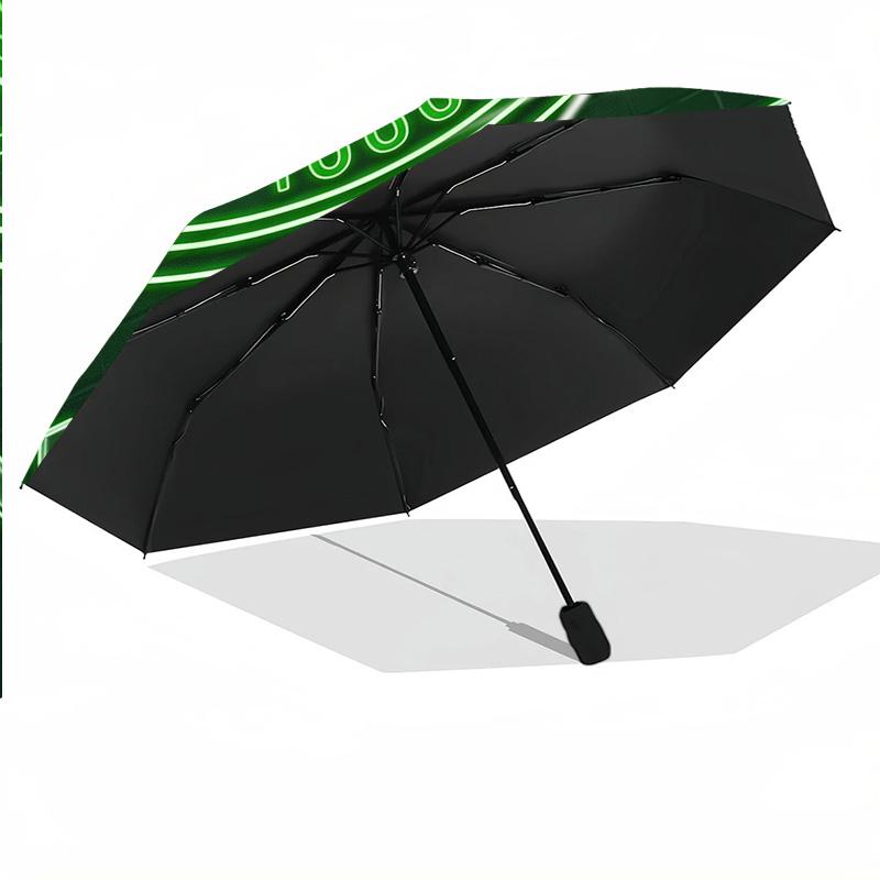 8 Rib Auto Folding Umbrella Celtic FC Print Custom Name Text Portable Rain Gear