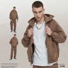 Men's Cross Border New American High Neck Face Protection Hoodie Black Basic Heavy Duty Zipper Cardigan