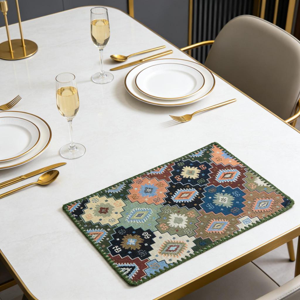 Cotton Linen Table Mats 12 x 18 Inch Washable Durable Easy Clean for Dining Table Kitchen Home Party Festival Decor Rectangular Farmhouse Placemats
