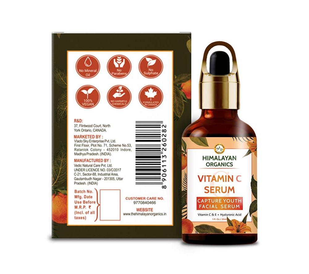 Сыворотка для лица с витамином С (30 мл), Vitamin C Serum,  Himalayan Organics