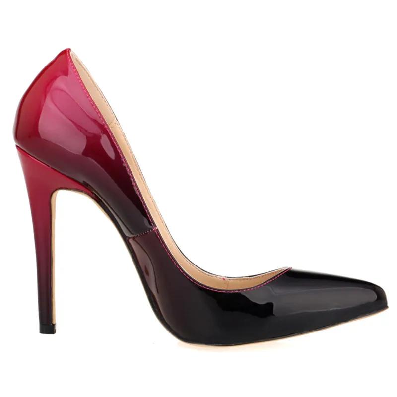 Women Pumps Fashion Gradient Color High Heels Classic Pointed Toes Thin Heel Stilettos Ship On Jazz Dance Party Wedding Shoes
