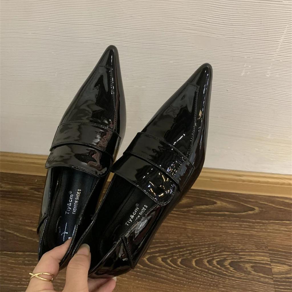 Móda Bailamos Dámské luxusní baleríny Módní špičaté mokasíny Dámské 2024 Nové černé baleríny Mokasíny