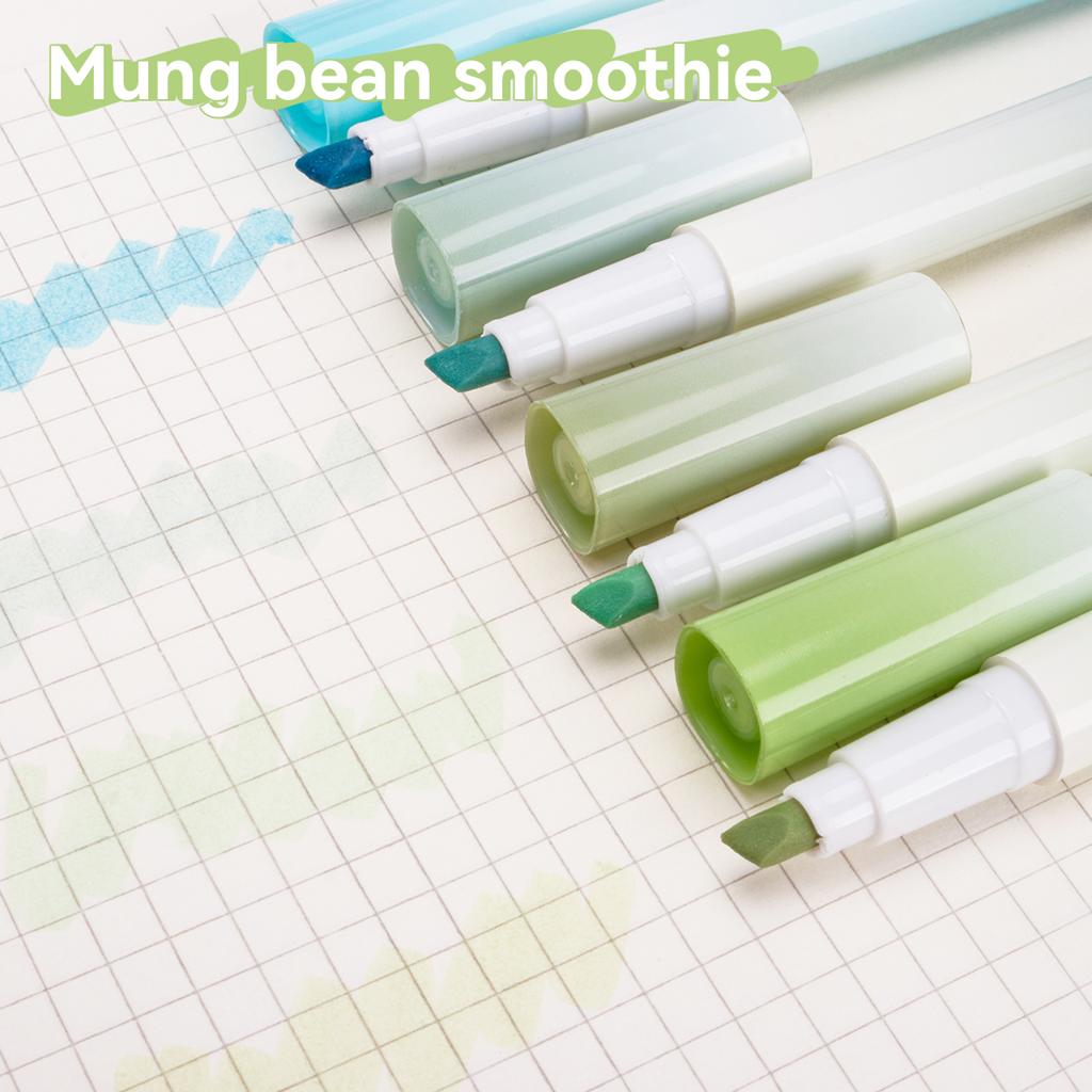 4pcs Kawaii Gradient Fluorescent Marker Pen Painting, Graffiti Cannot Erase Color Pen School Student Stationery Supplies