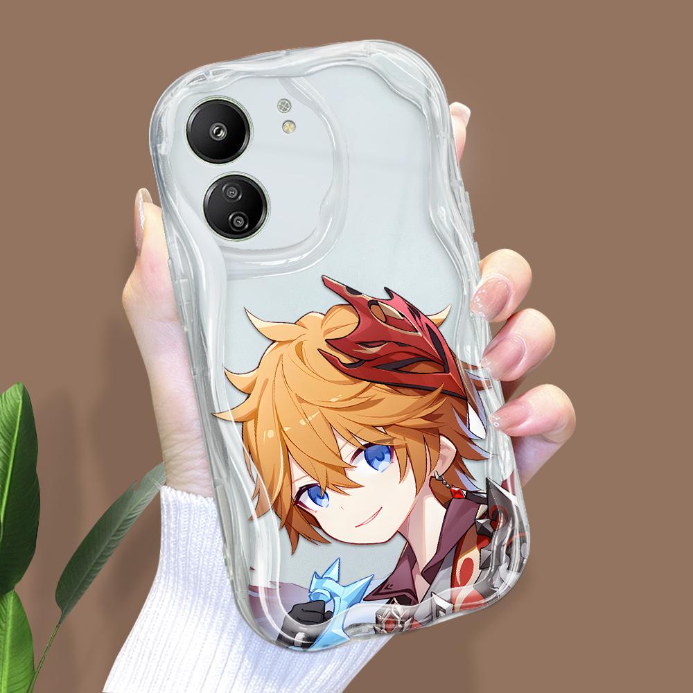 

Милый мультяшный узор, кремовая текстура, мягкий силиконовый чехол с волнистыми краями, чехол для телефона Xiaomi Redmi Xiaomi Poco X6 Pro прозрачный