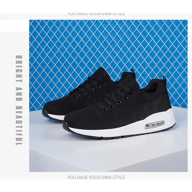 Весна Новые Дышащие Спортивные и Повседневные Туфли из Сетки Flyknit Корейское Издание — фото 6