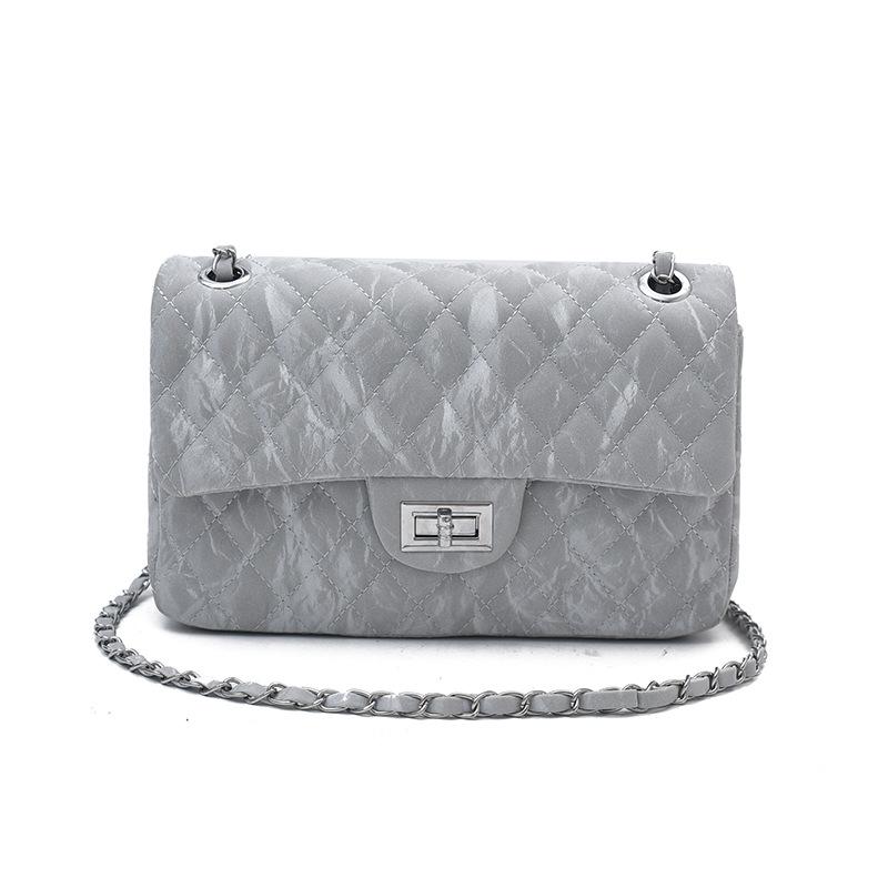 Новый стиль, модная сшитая маленькая ароматная ромбовидная цепочка, высокая фактура, сумка через плечо, бархатистая маленькая квадратная сумка