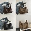 Pu Leather Tote Bag For Women With Large Capacity And Zipper Closure For Daily Commute