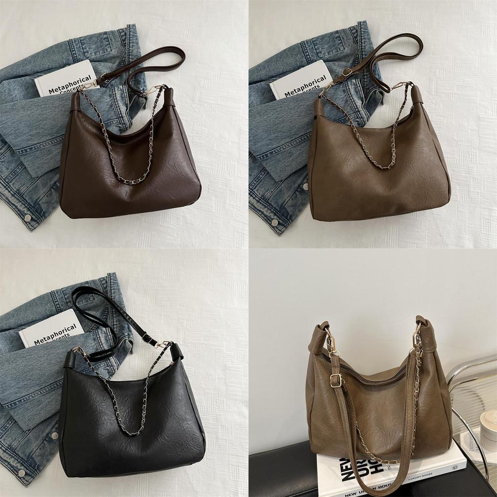 Pu Leather Tote Bag For Women With Large Capacity And Zipper Closure For Daily Commute