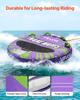 Towable Tubes for Boating, 2-Rider Inflatable Boat Tubes and Towables, 154kg Capacity Water Sport Tube for Boat to Pull - with Anti-Slip Pad, Full