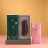 Tan Mujiang Peacock Feather Handleless Wooden Comb Gift Set