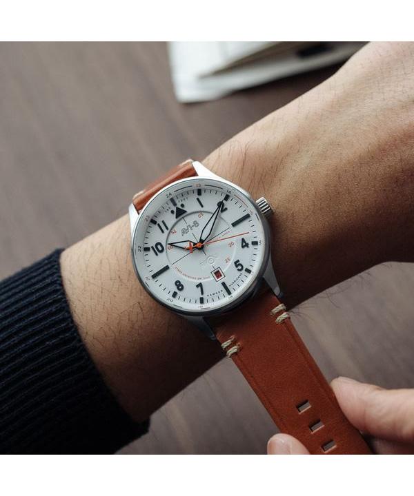 AVI-8 Hawker Hurricane Kent Newton Beyaz Kadran Otomatik AV-4094-01 Erkek Kol Saati