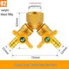 Telu Copper Gas Pipe Tee Valve, Y-Type 4-Point Ball Valve, One-in-Two Natural Gas Switch