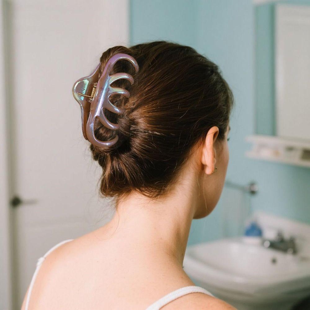 Strong Grip Leopard Print Clip French Elegance Tortoiseshell Hair Clip Claw Clips  Office